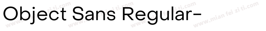 Object Sans Regular字体转换